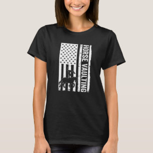 T-shirt Voltigeur sur cheval Drapeau USA Chevaux de voltig