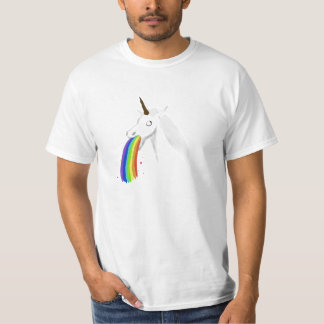 T-shirt vomissant de licorne