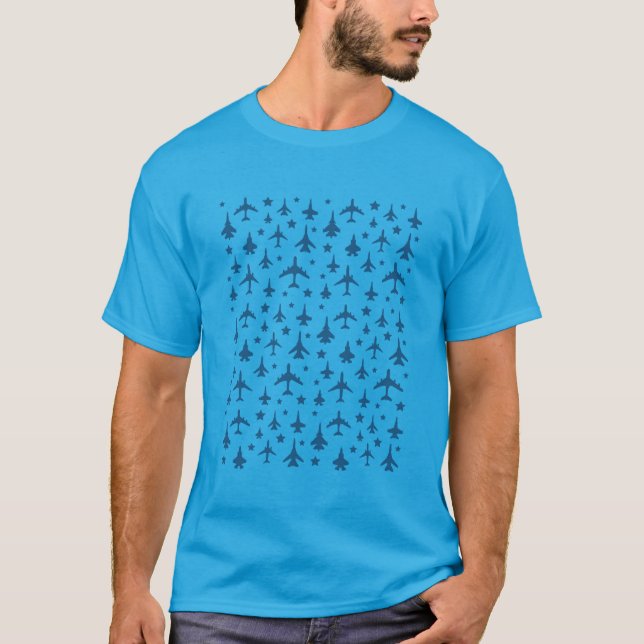 T - Shirt von blauen Flugzeugen (Vorderseite)
