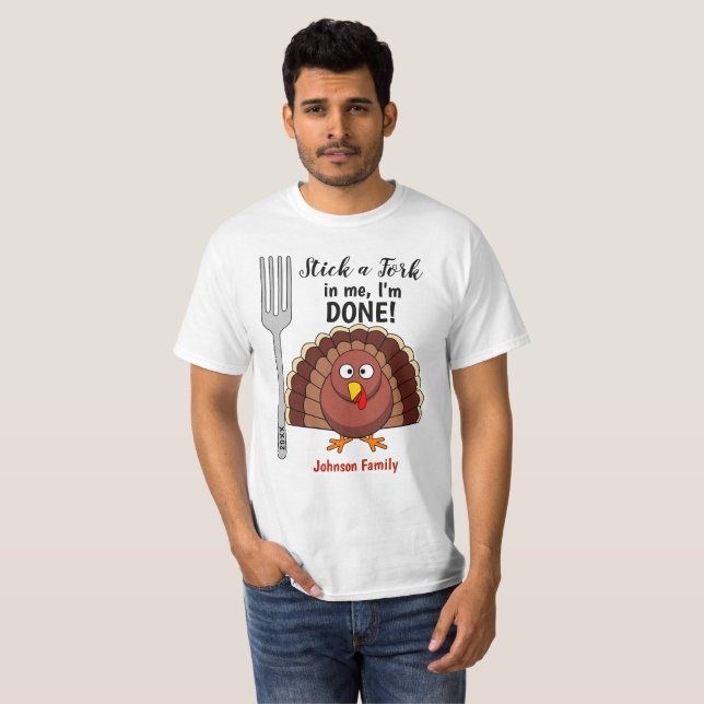 T - Shirt von Familienmitgliedern - Eine Gabel in  (Vorne ganz)