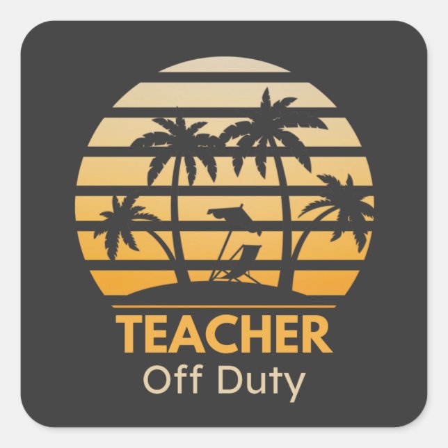 T - Shirt von Fremdsprachenlehrern Quadratischer Aufkleber (Vorderseite)