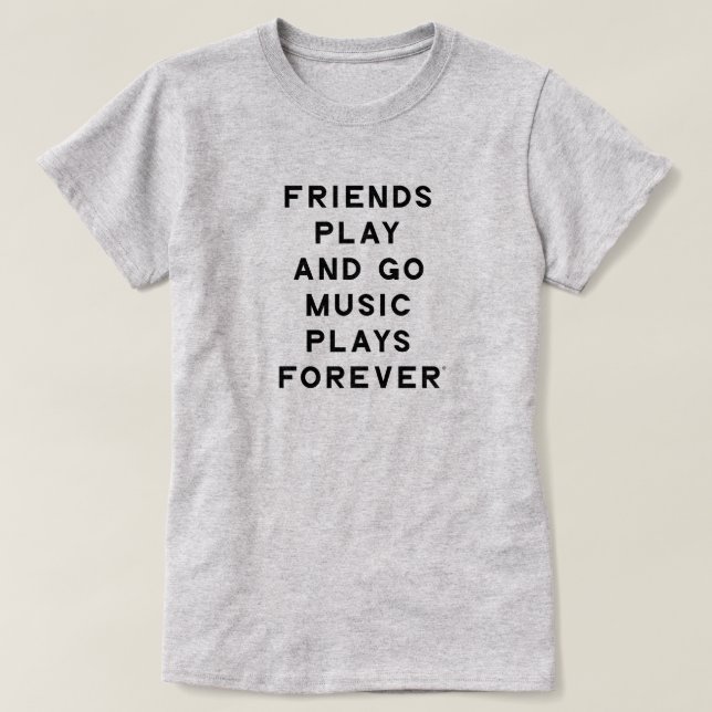T - Shirt von Freundinnen und Musikkonzerten (Design vorne)