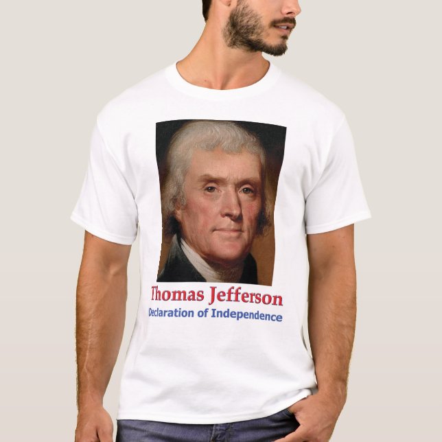 T - Shirt von Jefferson & Unabhängigkeitserklärung (Vorderseite)