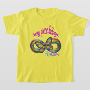 T - Shirt von Jungen - Autismus Puzzle Butterfly D