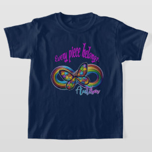T - Shirt von Jungen - Autismus Puzzle Butterfly D