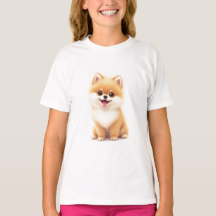 T - Shirt von Mädchen (ein bezaubernder Spitz-Welp