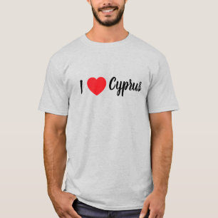 T - Shirt von Männern (I "Herz" Zypern)