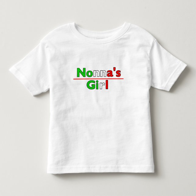 T - Shirt von Nonns Kleinkind zu Match mit Nonna (Vorderseite)
