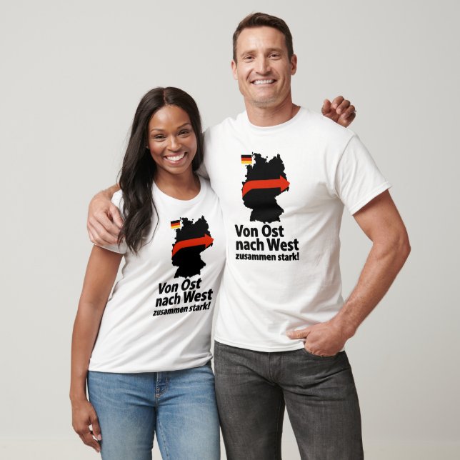 T-shirt Von Ost nach West - Zusammen stark (Unisexe)