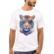 T - Shirt von White Editable Man mit TIGER 🐯