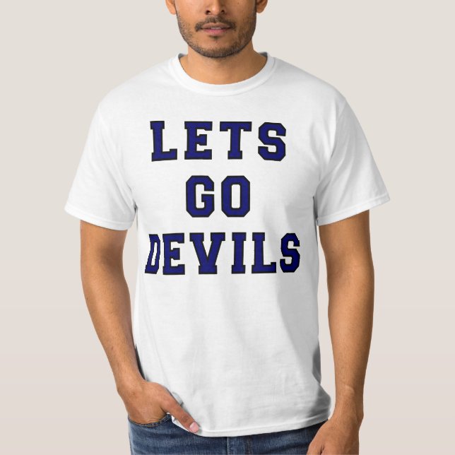 T-shirt vont la maman de bball de diables (Devant)