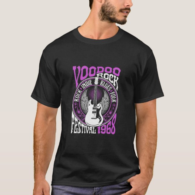 T-shirt Voodoo Rock Festival Blues Rock Guitare (Devant)