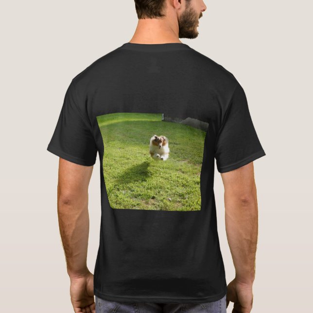 T Shirt vorne und hinten Sheltie-Bild (Rückseite)