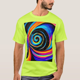 T-shirt Vortex cosmique tourbillon dans les teintes de néo