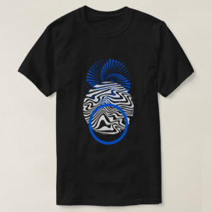 T-shirt Vortex du portail bleu Abstrait
