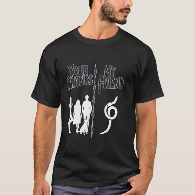 T-shirt Vos amis contre mon ami Funny Introvert vers ver l (Devant)