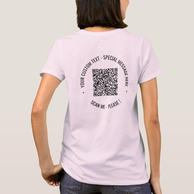 T-shirt Vos informations d'analyse de code QR et votre cad (Dos)