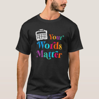 T-shirt Vos Mots Matière Bcba Équipe Aac Enseignant Entraî