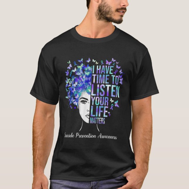 T-shirt Vos problèmes de vie Prévention du suicide Sensibi (Devant)