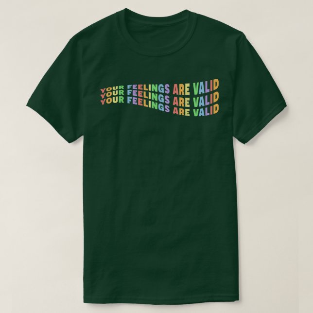 T-shirt Vos Sentiments Sont Valides Santé Mentale Pastel P (Design devant)