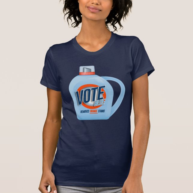 T-shirt VOTE BLEU : supprime les rideaux orange (Devant)