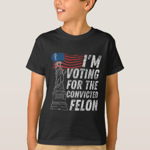 T-shirt Vote Condamné Felon Funny Pro Trump 2024