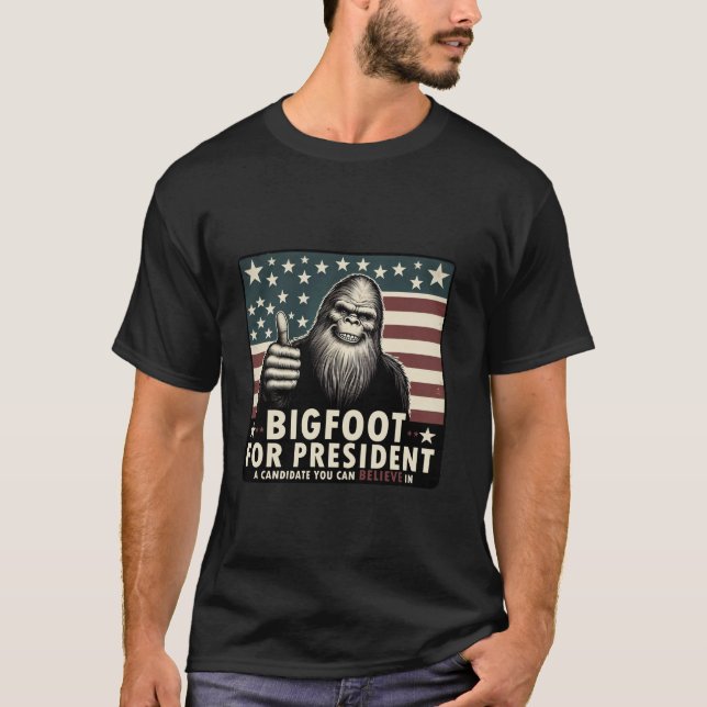 T-shirt Vote de Bigfoot pour le président élection 2024 Lo (Devant)