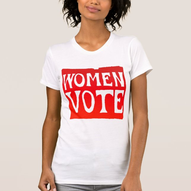 T-shirt Vote de femmes - rouge faisant rage (Devant)