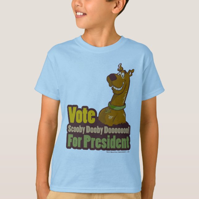 T-shirt Vote de Scooby Dooby Doo pour le président (Devant)