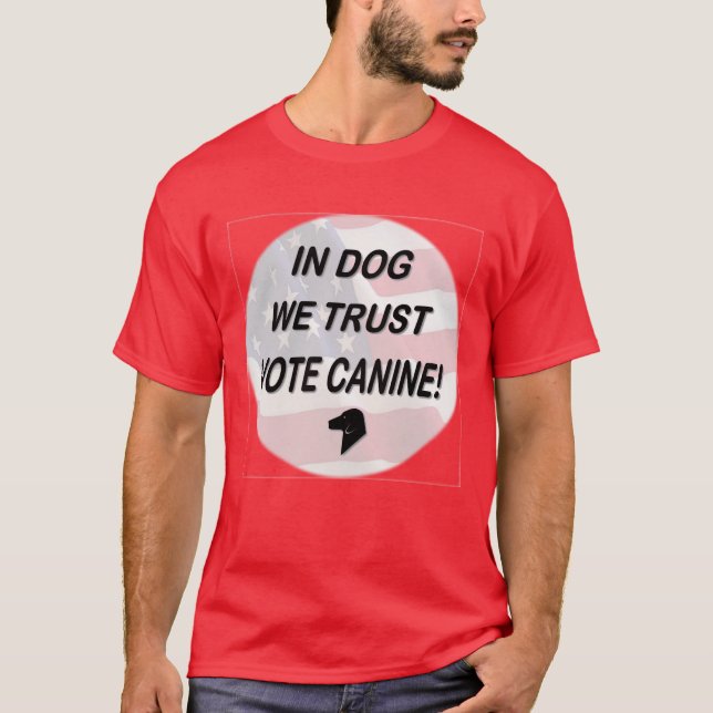 T-shirt Vote Dog avec drapeau américain (Devant)