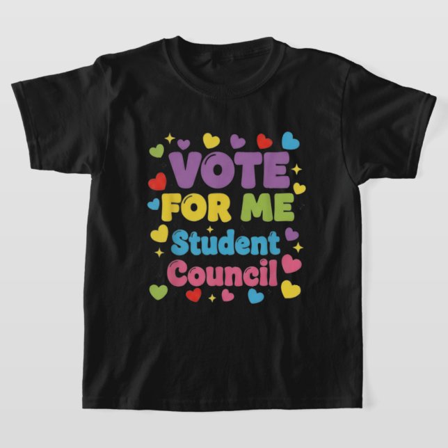 T-shirt Vote for Me Student Council Vibes School (Poser)