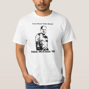 T-shirt Vote McCain pour le président - il mourra dur pou