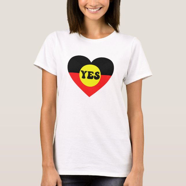 T-shirt Vote Oui À La Voix - Voix Indigène (Devant)