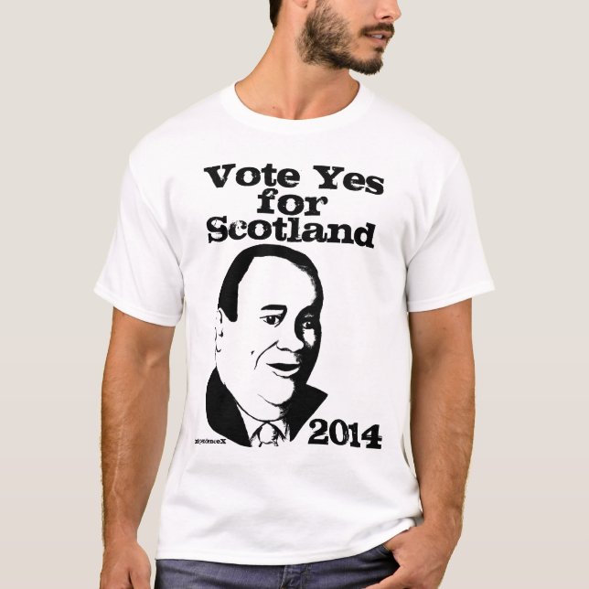 T-shirt Vote oui pour l'Ecosse 2014 (Devant)