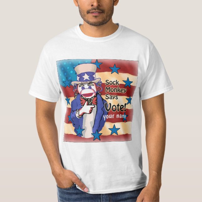 T-shirt Vote sur le singe de Sock (Devant)