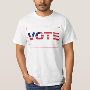 T-shirt VOTE Texte rempli de couleurs d'indicateur