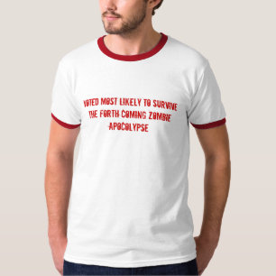 T-shirt Voté très probablement pour survivre au zombi
