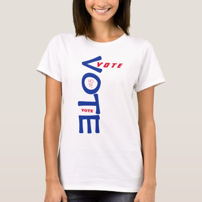 T-shirt Vote USA Rouge Blanc et Bleu (Devant)