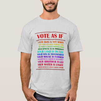 T-shirt Voter comme si