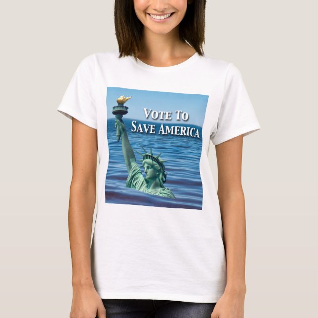 T-shirt Voter pour sauver l'Amérique Cette élection (Devant)