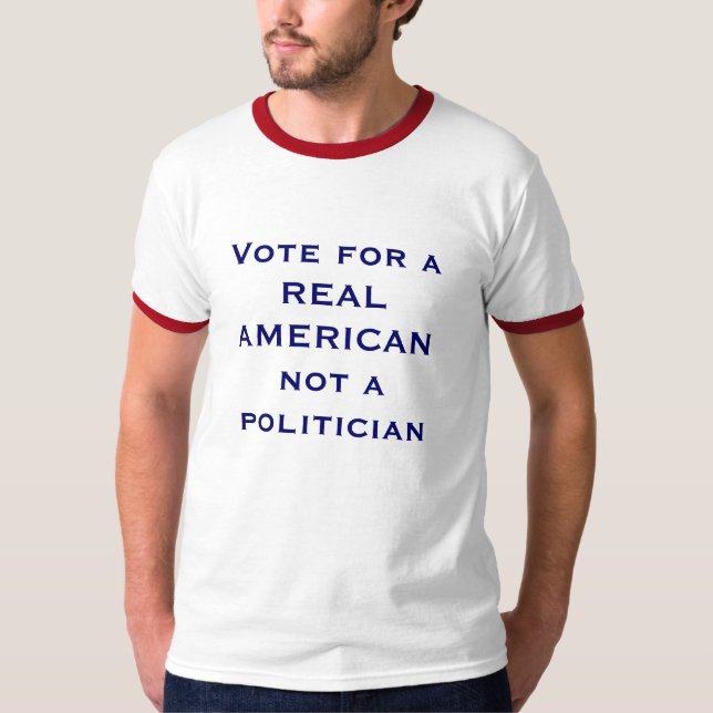 T-shirt Voter pour une VRAIE AMÉRICAINE (Devant)