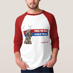 T-shirt Votez les projets de loi/nettoyez les moulins 3/4