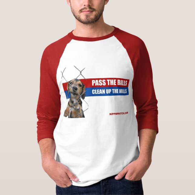 T-shirt Votez les projets de loi/nettoyez les moulins 3/4 (Devant)