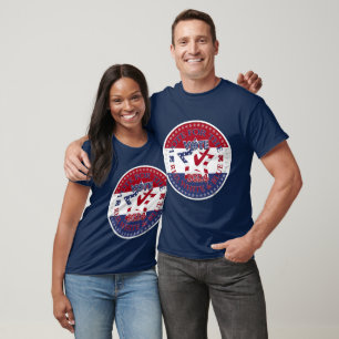 T-shirt Votez pour le Rouge, Blanc et Bleu VOTE Étoile 202