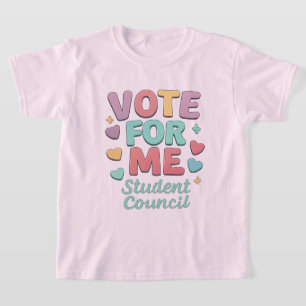 T-shirt Votez pour moi Vibes du Conseil des élèves École