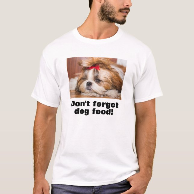 T-shirt Votre animal de compagnie chiot cadeau photo n'oub (Devant)