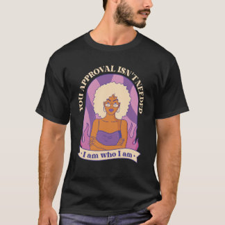 T-shirt votre approbation n'est pas nécessaire Cheveux Bou