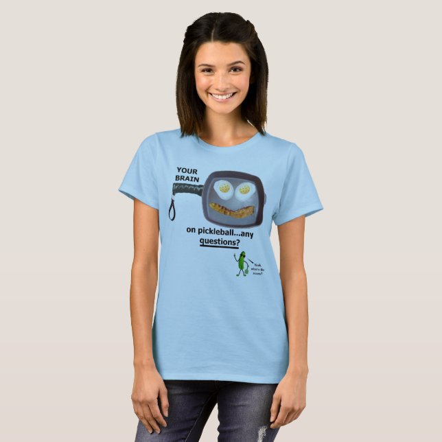 T-shirt Votre cerveau sur Pickleball (Devant entier)