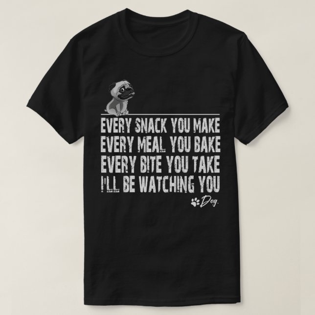 T-shirt Votre chanson Éffrayante de chien (Design devant)