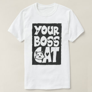 T-shirt Votre chat Boss en blanc